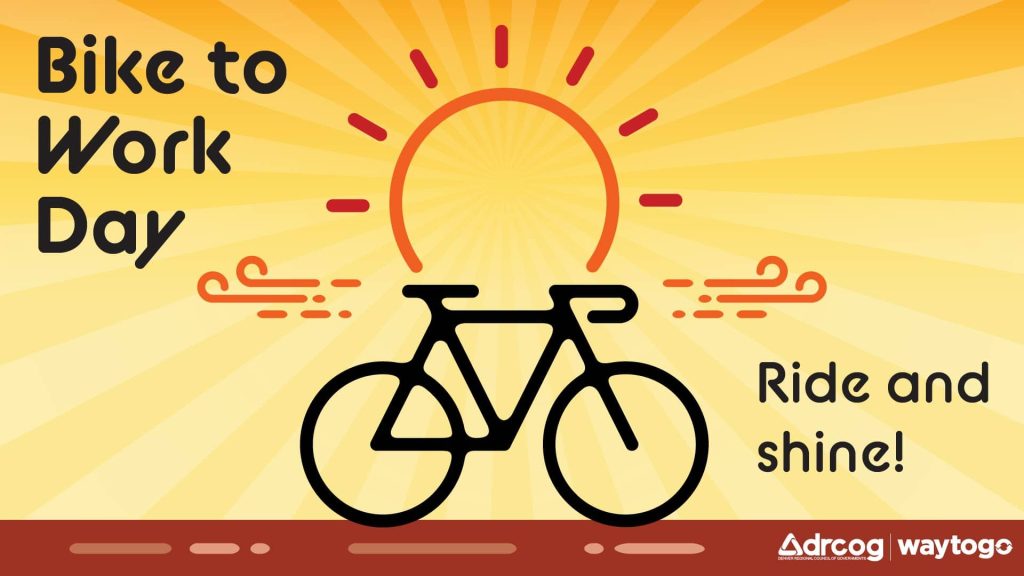 Bike to Work Day graphic image of a bicycle logo.