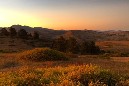 Rabbit Mountain at sunset.