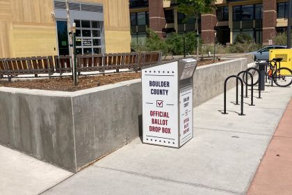 Elections Ballot drop box at NoBo Library