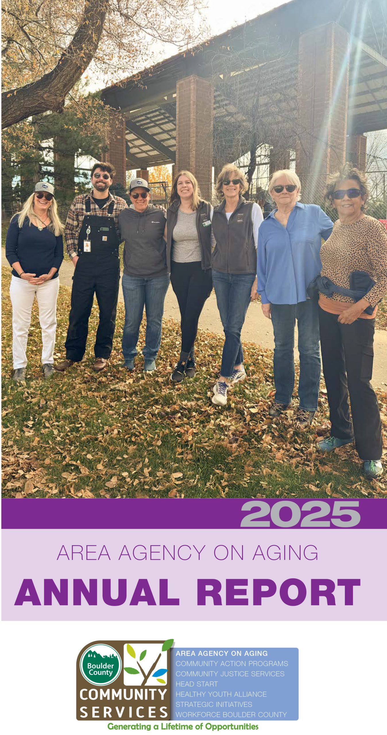 2025AAAannreport_g Cover for AAA Annual report for 2025 showing smiling AAA staff members outdoors
